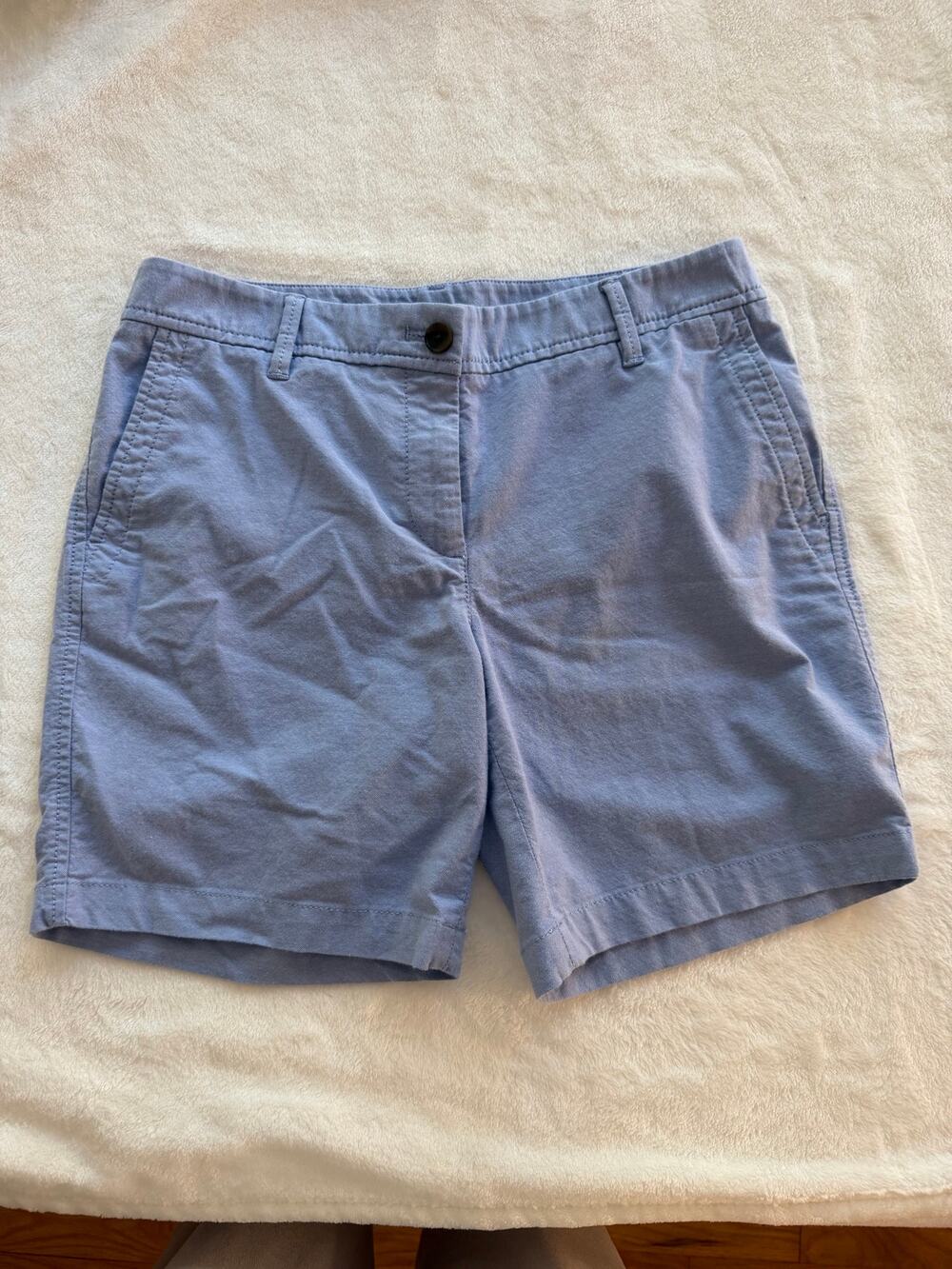 Talbots Relaxed Chino Shorts Nautical Coastal Blue Inseam 6.5 Women's 4